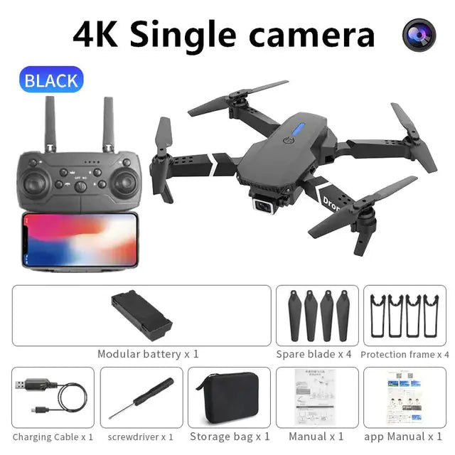 Professional Drone E88 4k Wide-Angle HD