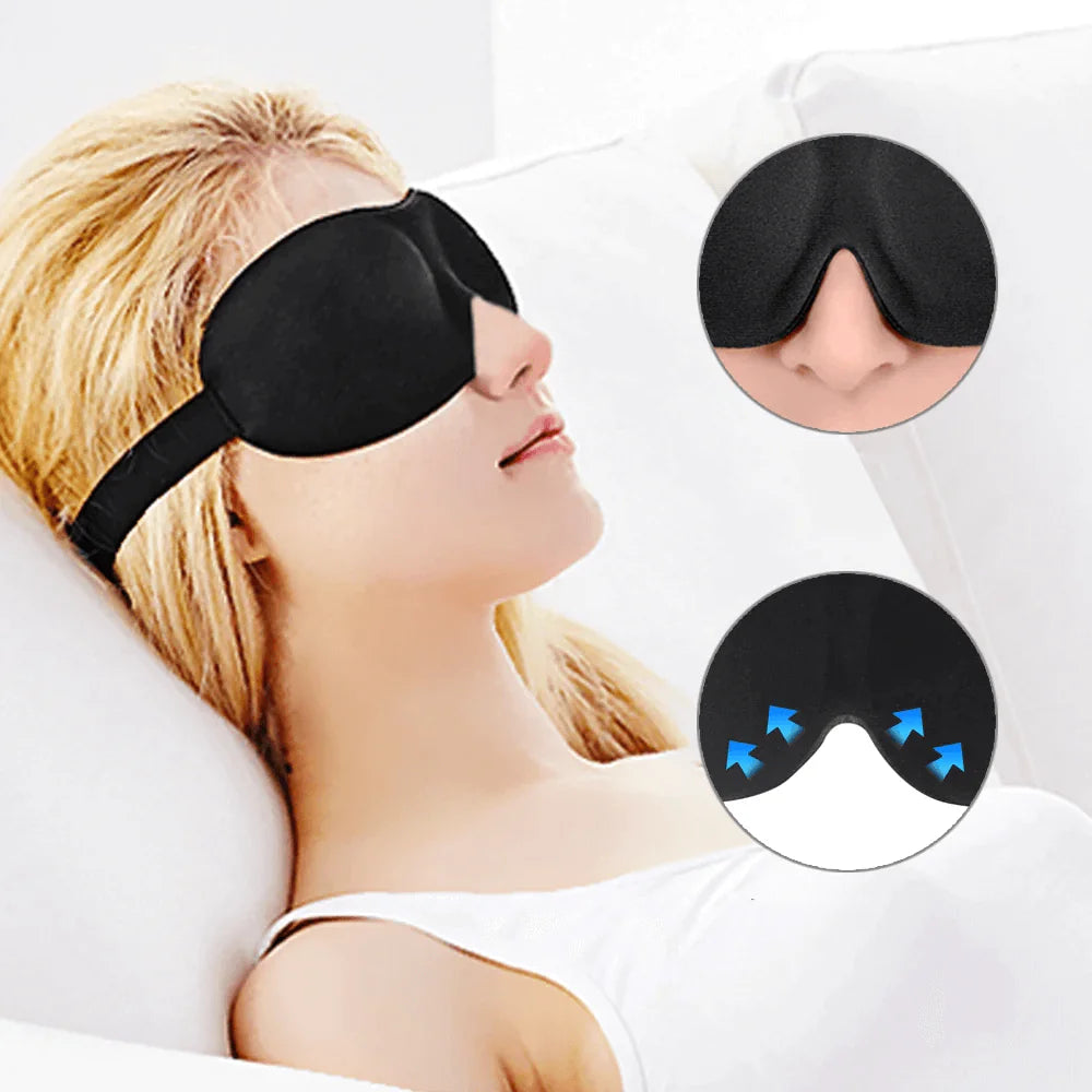 3D Sleep Mask | Black 3D Sleep Mask | Flexplushealth Store
